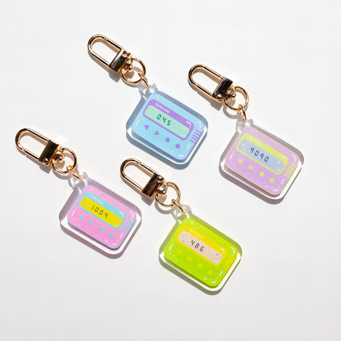 Korean Pager Code Acrylic Keychains